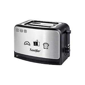 Torradeira Elétrica Sonifer SF-6088 - 700W - 220V 50/60Hz - Preto e Inox