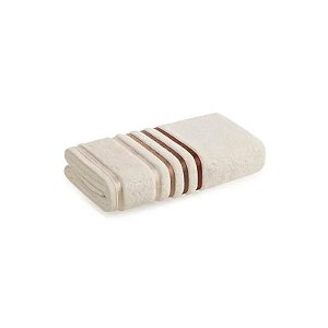 Toalha de Banho Karsten Banon Lumina 86x150cm Marfim Ferrugem