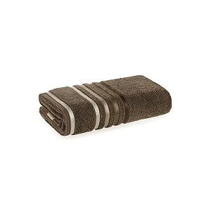 Toalha de Banho Karsten Banon Lumina 86x150cm Marrom Escuro