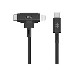 Cabo USB-C para Lightning Hyperjuice HJ4010BKGL 60 W - Preto 1,5 Metros