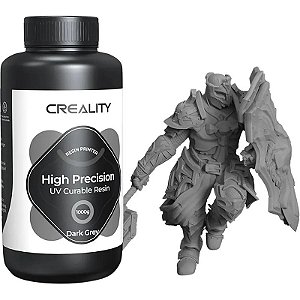Resina Curável para Impressora 3D Creality de Alta Precisão 1000g - Cinza Escuro
