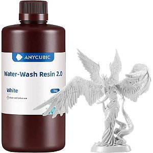 Resina Anycubic Water-Wash 2.0 para impressora 3D 1Kg - Branca