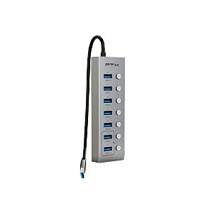 Hub FTX-HUBU7-Ag 7 Portas USB-A 3.0 - Prata