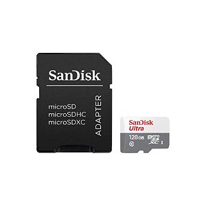 Cartão de Memória Micro SD Sandisk Ultra 128 GB 100 MB - SDSQUNR-128G-GN3MA