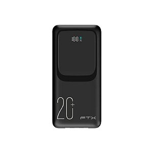 Carregador Portátil FTX PB-20LCD-BK 20000 mAh com Cabo 22.5 W USB-C - Preto