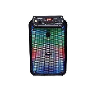 Caixa de Som Inova RAD0023 USB Rádio FM Microfone com Fio Bluetooth