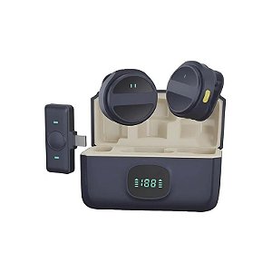 Microfone sem fio Satellite A-MK203 para celular - Preto