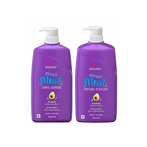 Kit Shampoo e Condicionador Hidratação Profunda Aussie Moist 778 ML