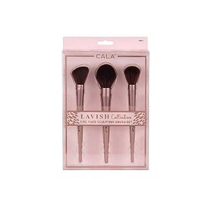 Kit de Pincéis Cala Escultura Facial 3 Peças