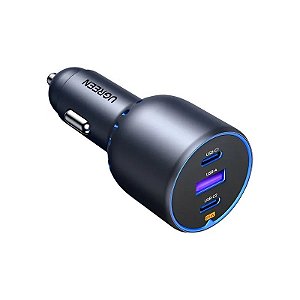 Carregador de Carro Ugreen EC703 USB-C / USB-A 75 W - Preto