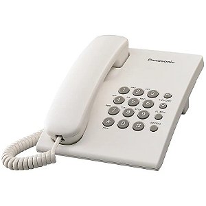 Telefone Fixo com Fio Panasonic KX-TS500 Branco