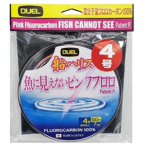 Linha Fluorocarbon Tanza Duel H4398-SP 100m 7kg - Rosa