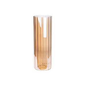 Vaso de Vidro Borosilicato 35CM Âmbar Claro