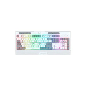 Teclado Redragon Shiva Lite K525WG RGB USB Inglês - Branco Cinza
