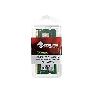 Memória RAM para Notebook 8GB Keepdata KD16LS11/8G DDR3L de 1600MHZ