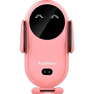 Suporte carregador para celular Fashion Wireless S11+ Magnetic 15W - Rosa