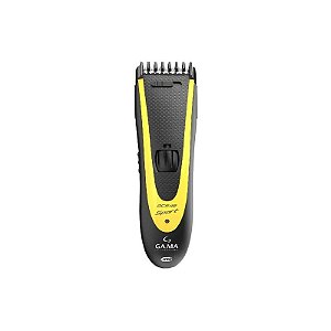 Máquina de Cortar Cabelo Gama GC542 Sport - Recarregável - Preto e Amarelo