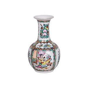 Vaso de Porcelana Oriental Florido