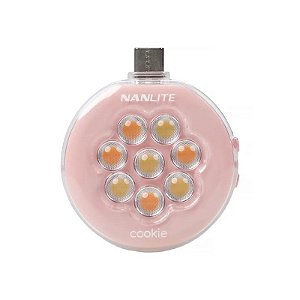 Luz LED Nanlite Cookie USB-C Redonda Rosa