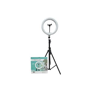 Lâmpada Anel de Luz LED 32 cm com Suporte para Celular + Tripé Grande Regulável