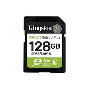Cartão de Memória SD Kingston Canvas Select Plus 128GB 150MBS - SDS3/128GB