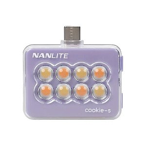 Minilâmpada LED Quadrada Nanlite Cookie Dupla Face USB-C - Lavanda
