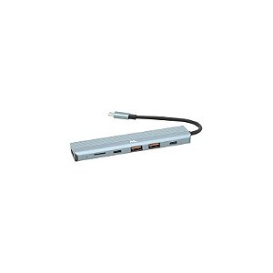 Hub Adaptador 6 em 1 Tipo C Mtek DS-61TC USB HDMI 4K/2 USB