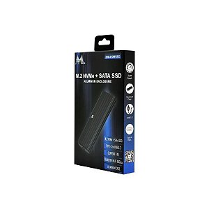 Gaveta Mtek para SSD M.2 Nvme EN-410NVSC + SATA USB 3.2 - Preto