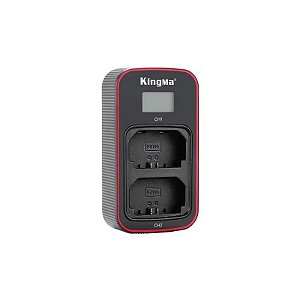 Carregador de Bateria Kingma FZ100 LCD USB Duplo