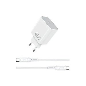 Cabo de Carregamento USB-C Wiwu WI-G024 Essen com USB-C 45W - Branco
