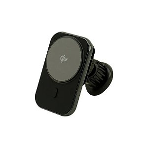 Carregador Veicular Vezr VH03 - Sem Fio - 15W - com Suporte Veicular - RGB - Preto