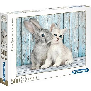Quebra-cabeça Cat & Bunny - Clementoni 35004 (500 peças)
