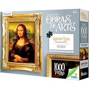 Quebra-cabeça Monalisa Leonardo da Vinci - Ronda Coleção Obras de Arte 12429 (1.000 peças)