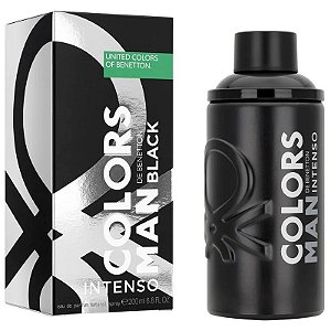Perfume Benetton Colors Man Black Intenso EDP 200ml - Masculino