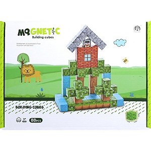 Jogo de Cubos Magnéticos de Construção Magnetic Chuang Huang - CH1327 (88 peças)