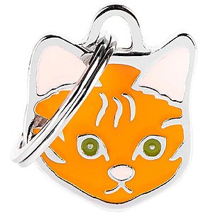 Placa de identificação MyFamily Red European Shorthair MF37N - Laranja