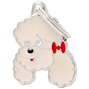 Placa de Identificação MyFamily Friends Cachorro Apricot Poodle MF20ORANGE