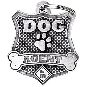 Placa de identificação MyFamily Dog Agent BHDOGAGENT - Bronx