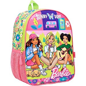 Mochila Infantil Mattel Barbie Temporada Ensolarada Acampamento Malibu Rosa - 71625