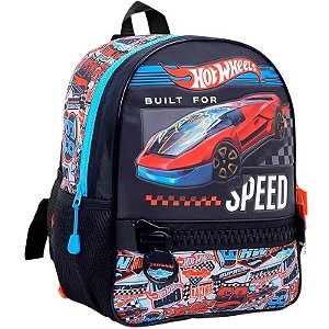 Mochila Escolar HotWheels No Limits - 75152 (Vermelha)