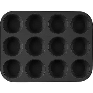 Forma de Muffin Berlinger Haus Matte Black Collection - BH-7950