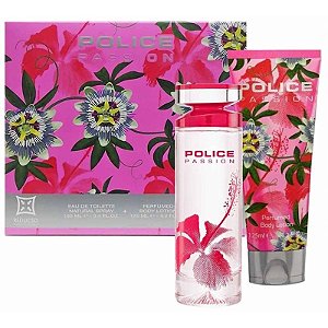 Kit Perfume Polícia Paixão EDT 100mL + Loção Corporal 125mL - Feminino