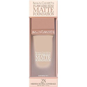 Base Líquida Beauty Creations Flawless Stay Matte Foundation 2N - 30mL