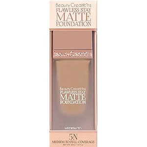 Base Líquida Beauty Creations Flawless Stay Matte Foundation 5N - 30mL
