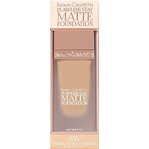 Base Líquida Beauty Creations Flawless Stay Matte Foundation 8W - 30mL