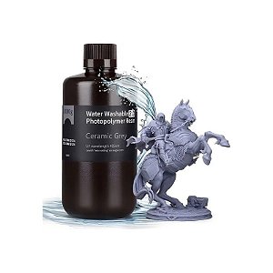 Resina Elegoo para Impressora 3D Lavável com Água 2.0/1KG - Cinza