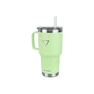 Copo Térmico Hydrate - 887ML - com Canudo - Verde Pastel