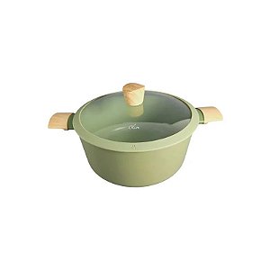 Panela Hudson 3,5 Litros de Alumínio Antiaderente Olive 24 CM