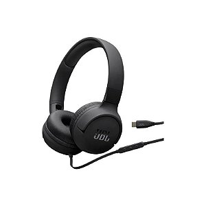 Fone de Ouvido JBL 520C USB-C com Fio - Preto