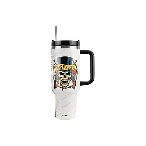 Copo Térmico Weedoo Guns N' Roses - 1.2L - com Canudo - Logo Caveira
